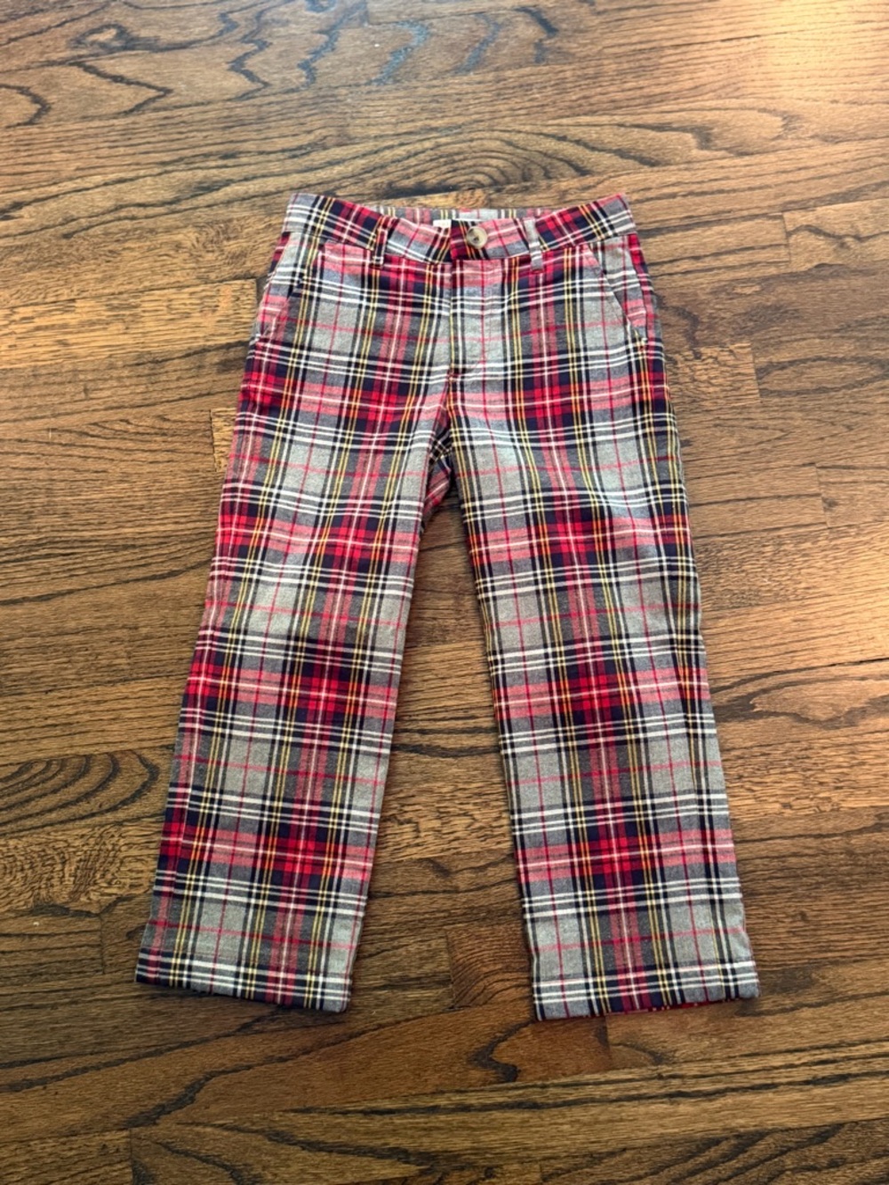 Kids Plaid Pants - Red Plaid
